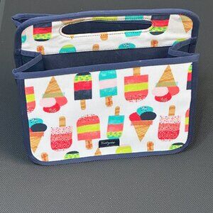 Thirty One 31 Double Duty Caddy in Sweet Sprinkles Ice Cream Tote Retired